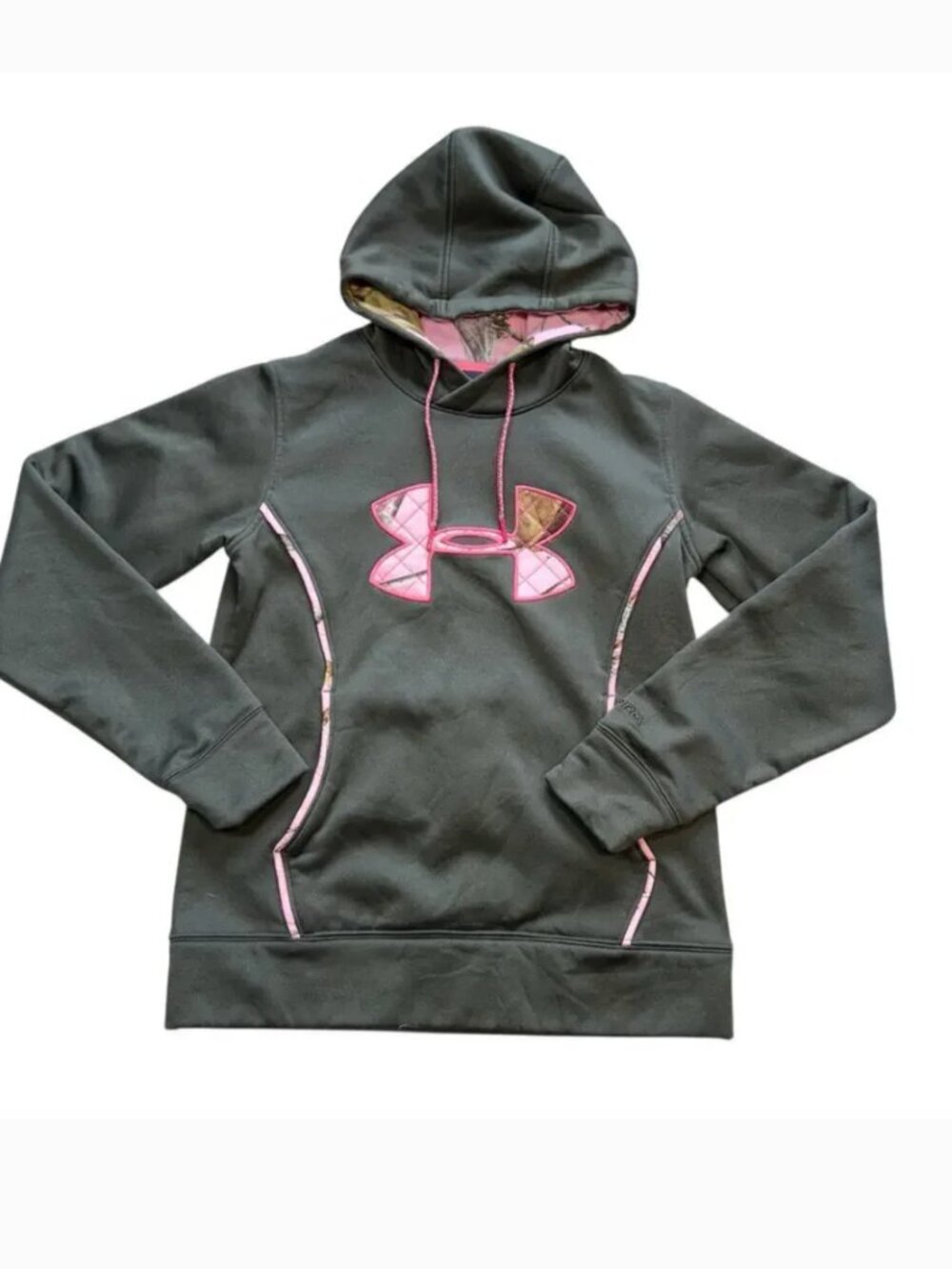 Under Armour Women's Storm Caliber Realtree Hoodie Small Green Pink Camo